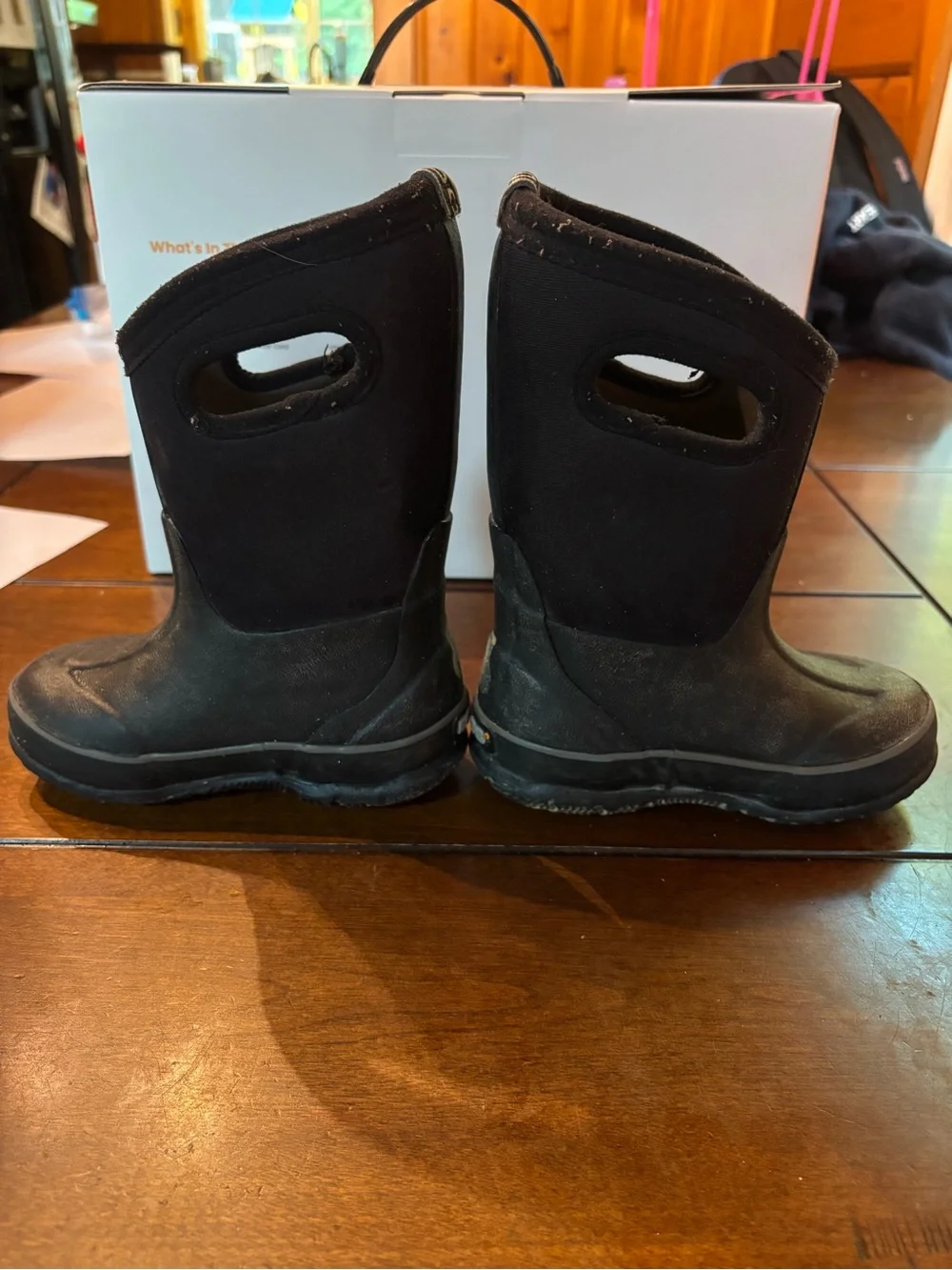 Bogs Kids Classic Handle Waterproof Rubber Snow Boots